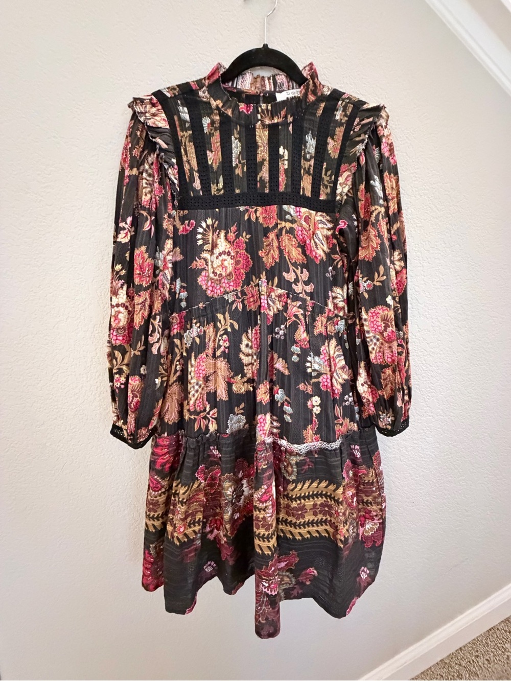 Sea New York Floral Boho Mini Dress Size 4